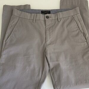 Banana Republic Pants Mens 31x29‎ Aiden Fit Stretch Gray Chino Dress Casual READ
